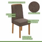 Conjunto Sala De Jantar Mesa 170x90cm Tampo Mdf Com 6 Cadeira