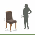 Conjunto Sala De Jantar Mesa 170x90cm Tampo Mdf Com 6 Cadeira