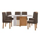 Conjunto Sala De Jantar Mesa 170x90cm Tampo Mdf Com 6 Cadeira