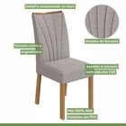 Conjunto Sala De Jantar Mesa 170x90cm Tampo Mdf/vidro Com 6 C