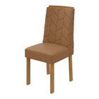 Conjunto Sala De Jantar Mesa 170x90cm Tampo Mdf/vidro Com 6 C