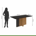 Conjunto Sala De Jantar Mesa 170x90cm Tampo Mdf/vidro Com 6 C