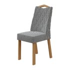 Conjunto Sala De Jantar Mesa 170x90cm Tampo Mdf/vidro Com 6 C