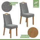 Conjunto Sala De Jantar Mesa 170x90cm Tampo Mdf/vidro Com 6 C