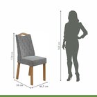 Conjunto Sala De Jantar Mesa 170x90cm Tampo Mdf/vidro Com 6 C