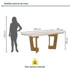 Conjunto Sala De Jantar Mesa 180cm Com 8 Cadeiras Liz Bege/ci
