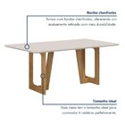 Conjunto Sala De Jantar Mesa 180cm Tampo De 2,5cm Com 6 Cadei