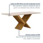 Conjunto Sala De Jantar Mesa 180cm Tampo De 4,0cm Com 6 Cadei