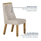 Conjunto Sala De Jantar Mesa 180cm Tampo De 4,0cm Com 6 Cadei