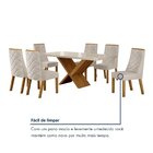 Conjunto Sala De Jantar Mesa 180cm Tampo De 4,0cm Com 6 Cadei