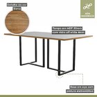 Conjunto Sala De Jantar Mesa 180cm Tampo Mdf Vidro 6 Cadeiras