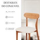 Conjunto Sala De Jantar Mesa 180x80cm Tampo Em Mdf Com Vidro