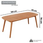 Conjunto Sala De Jantar Mesa 180x80cm Tampo Em Mdf Laminado 6