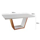 Conjunto Sala De Jantar Mesa 180x90cm Luna Com 6 Cadeiras Lir