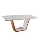 Conjunto Sala De Jantar Mesa 180x90cm Luna Com 6 Cadeiras Lir