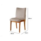 Conjunto Sala De Jantar Mesa 180x90cm Tampo Madeira/vidro Vit