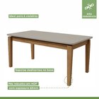 Conjunto Sala De Jantar Mesa 180x90cm Tampo Mdf/vidro Com 6 C