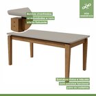 Conjunto Sala De Jantar Mesa 180x90cm Tampo Mdf/vidro Com 6 C