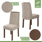 Conjunto Sala De Jantar Mesa 180x90cm Tampo Mdf/vidro Com 6 C