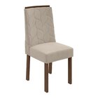 Conjunto Sala De Jantar Mesa 180x90cm Tampo Mdf/vidro Com 6 C