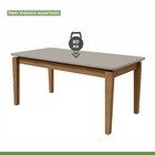 Conjunto Sala De Jantar Mesa 180x90cm Tampo Mdf/vidro Com 6 C