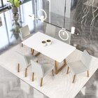 Conjunto Sala De Jantar Mesa 180x90cm Vidro Com 6 Cadeiras Am