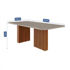 Conjunto Sala De Jantar Mesa 210cm Ester Com 8 Cadeiras Carla