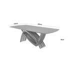 Conjunto Sala De Jantar Mesa 220cm Madeira Maciça Zurick 8 Ca