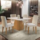 Conjunto Sala De Jantar Mesa 4 Cadeiras Carolina Espresso Móv