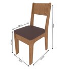 Conjunto Sala De Jantar Mesa 4 Cadeiras Freijó/marrom