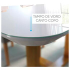 Conjunto Sala De Jantar Mesa 4 Cadeiras Veludo Lisy Tampo C/v