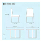 Conjunto Sala De Jantar Mesa 4 Cadeiras Veludo Lisy Tampo C/v