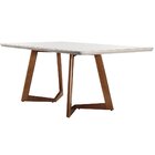 Conjunto Sala De Jantar Mesa 6 Cadeiras Safira  Imbuia Natura