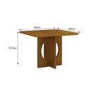 Conjunto Sala De Jantar Mesa 90cm Com 4 Cadeiras Lorena Leife