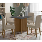 Conjunto Sala De Jantar Mesa 90cm Helo 4 Cadeiras Josi Poliman