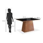 Conjunto Sala De Jantar Mesa 90x120cm T Vidro Com 4 Cadeiras