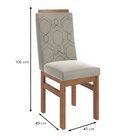 Conjunto Sala De Jantar Mesa 90x120cm T Vidro Com 4 Cadeiras