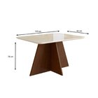 Conjunto Sala De Jantar Mesa 90x120cm T Vidro Com 4 Cadeiras