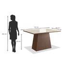 Conjunto Sala De Jantar Mesa 90x120cm Tampo Vidro Com 4 Cadei