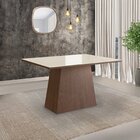 Conjunto Sala De Jantar Mesa 90x120cm Tampo Vidro Com 4 Cadei