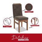 Conjunto Sala De Jantar Mesa 90x120cm Tampo Vidro Com 4 Cadei