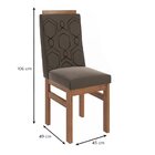 Conjunto Sala De Jantar Mesa 90x160cm Tampo Vidro Com 6 Cadei