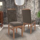 Conjunto Sala De Jantar Mesa 90x160cm Tampo Vidro Com 6 Cadei