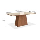 Conjunto Sala De Jantar Mesa 90x160cm Tampo Vidro Com 6 Cadei