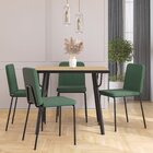 Conjunto Sala De Jantar Mesa Aço Com 4 Cadeiras Werk Yescasa