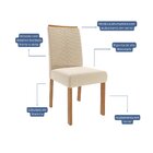 Conjunto Sala De Jantar Mesa Ágata 130x80cm Tampo Vidro/mdf C