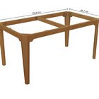 Conjunto Sala De Jantar Mesa Alda Com 6 Cadeiras Cinza Mescla