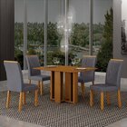 Conjunto Sala De Jantar Mesa Amanda 4 Cadeiras 120cm Miami Ye