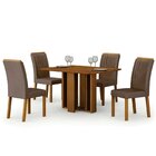 Conjunto Sala De Jantar Mesa Amanda 4 Cadeiras Miami Yescasa