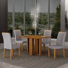 Conjunto Sala De Jantar Mesa Amanda 4 Cadeiras Miami Yescasa
